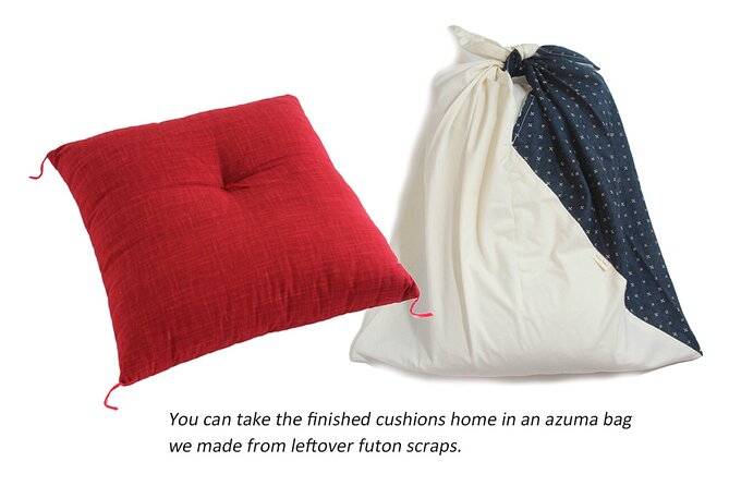 Lets Make a Zabuton Try Cotton Stuffing With Futon Craftsman - Tatami Mat Work Positions