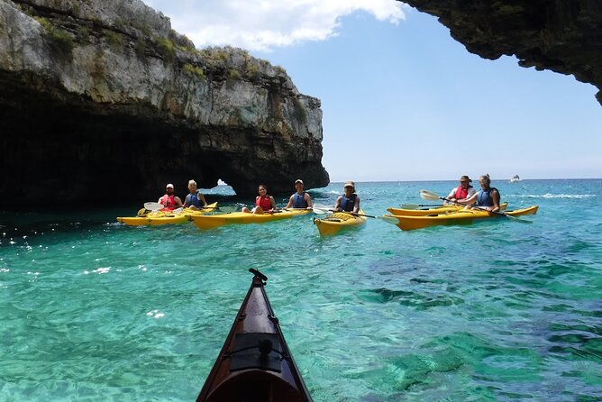 Leuca Kayak Tour With Swimming Stop and Speleo-Trek in a Cave - Key Points