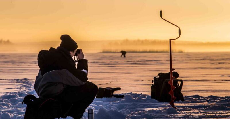 Levi: Ice Fishing on a Frozen Lake - Meeting and Transportation