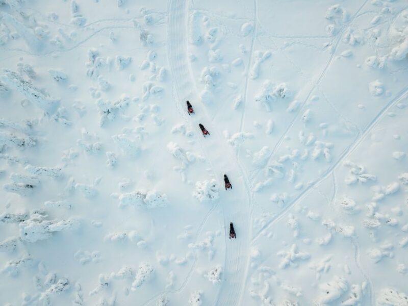 Levi: Snowmobile Safari With Ice Fishing and Outdoor Lunch - Itinerary and Activities