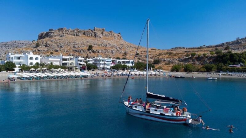 Lindos: Sailboat Cruise With Prosecco and More - Detailed Itinerary and Stops