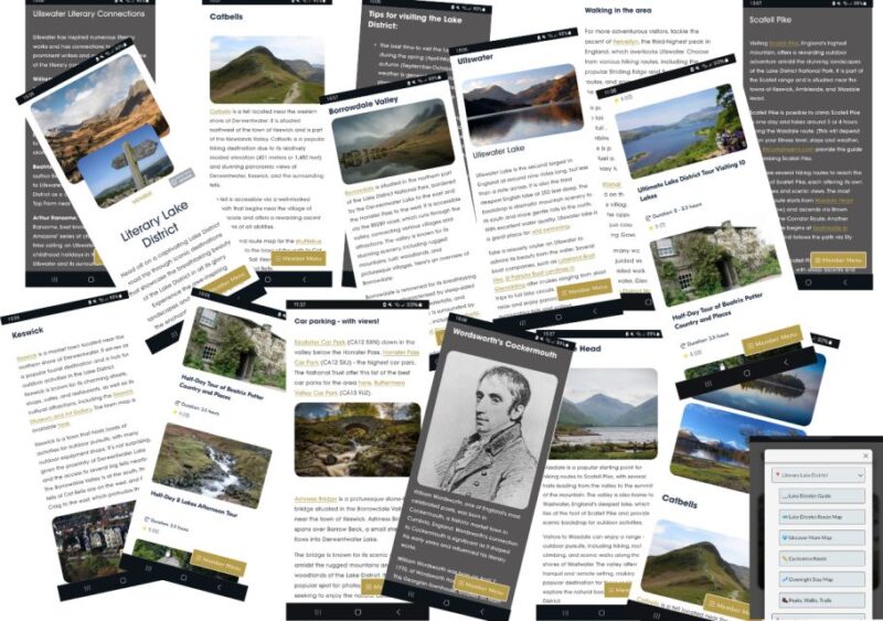 Literary Lake District (Interactive Guidebook) - Key Features Breakdown