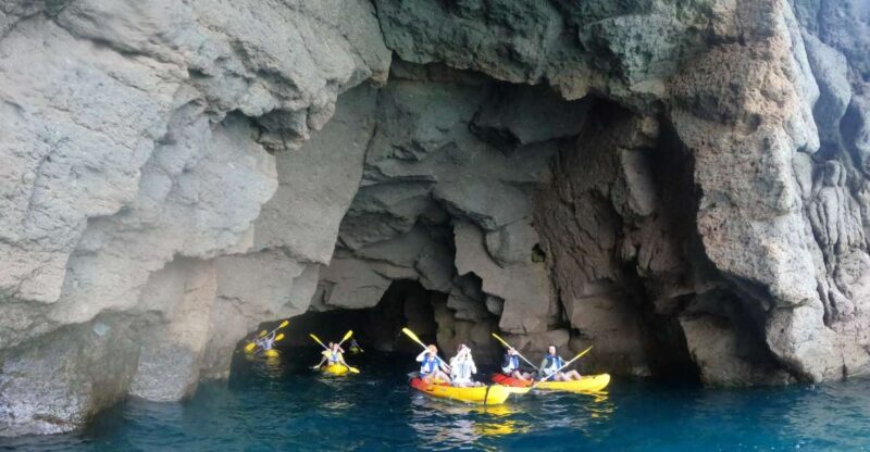 Lomo Quiebre: Mogan Kayaking and Snorkeling Tour in Caves - Key Points