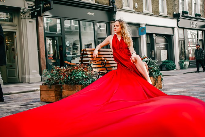 London Flying Dress Photoshoot - Private Transportation Included