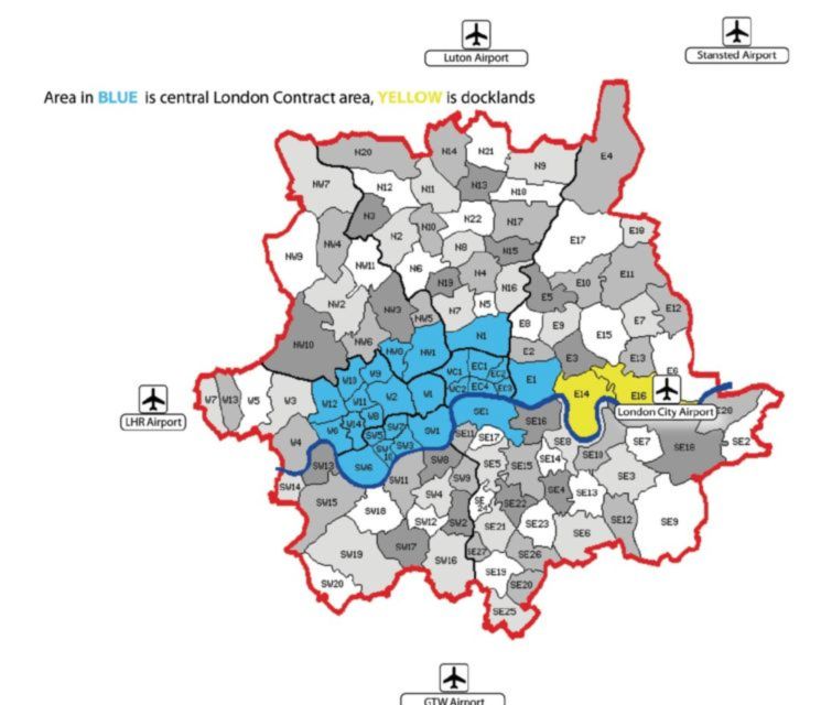London: Private Central London Transfers to London Airports - Pricing Information