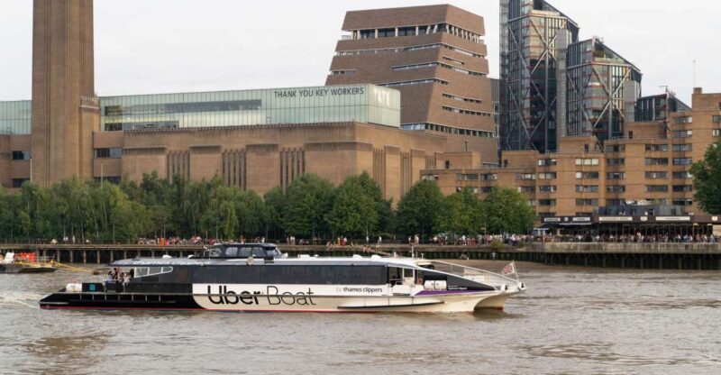 London: Uber Boat Single Trip and London Cable Car - Riverside Landmarks and Attractions