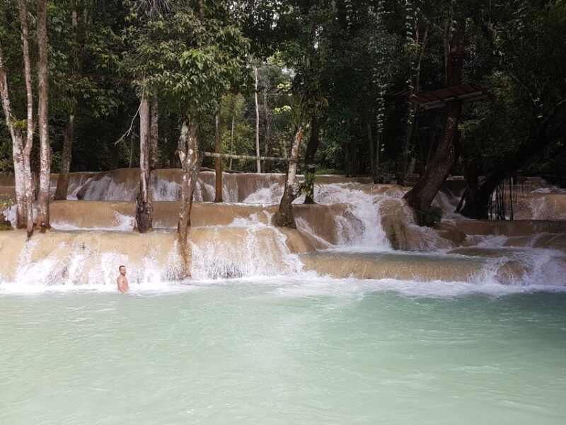 Luang Prabang: Rice Farm and Kuang Si Waterfall Tour - Tour Highlights