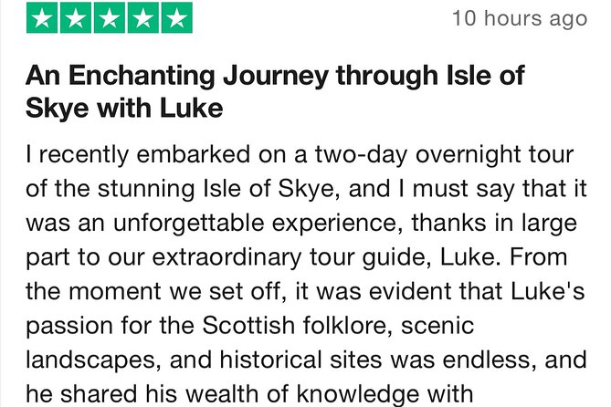 Luke Skye-Walkers Isle of Skye Adventure - 2 Days + HIKES - Majestic Kilt Rock