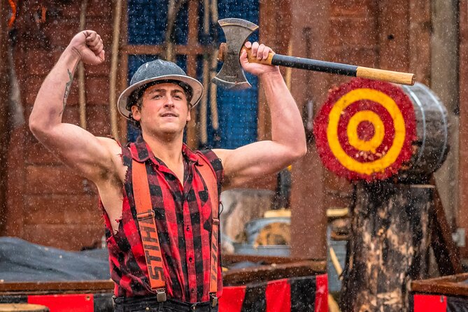 Lumberjack Show and Axe Throw Challenge - Highlights of the Lumberjack Show and Axe Throw Challenge
