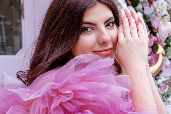 Luxury Pinky Dress Photoshoot in London Photographer - Locations for Photoshoot