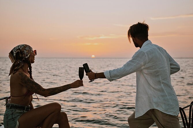 Luxury Santorini Sunset Cruise: Dinner, BBQ, Open Bar, Transfers - Vessel and Crew