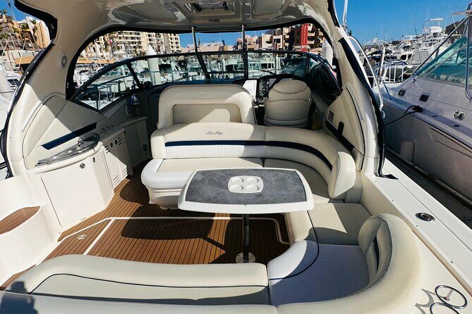 Luxury Yacht Tour in Los Cabos 45FT SeaRay Sundancer - FAQs
