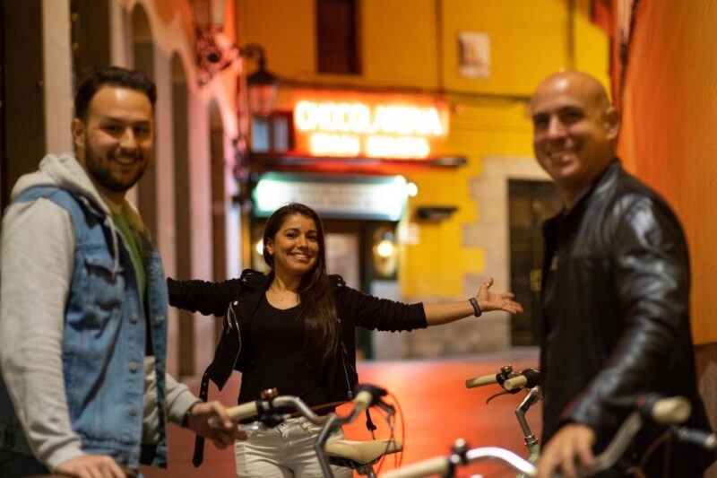 Madrid: Guided Night Bike Tour_The Bohemian XIX- XX Century - Illuminated Landmarks and Twilight Views