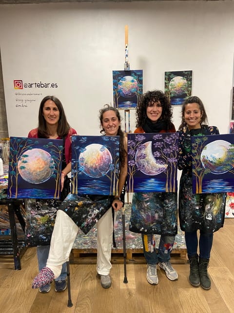 Madrid: Learn to Paint, Sip Wine, Enjoy Snacks & Music - Guided Painting Classes