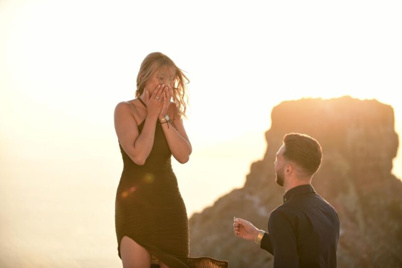 Magical Proposal Photoshoot in Santorini - Majestic Santorini Wedding Proposal
