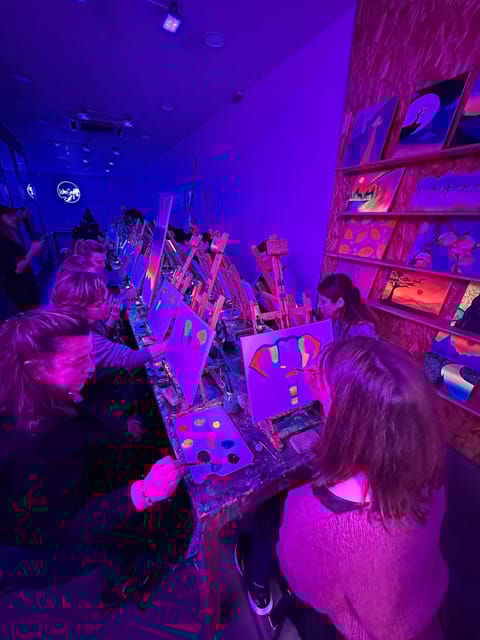 Málaga: Wine Gogh Glow Academy Paint and Sip Class - Included Materials and Equipment