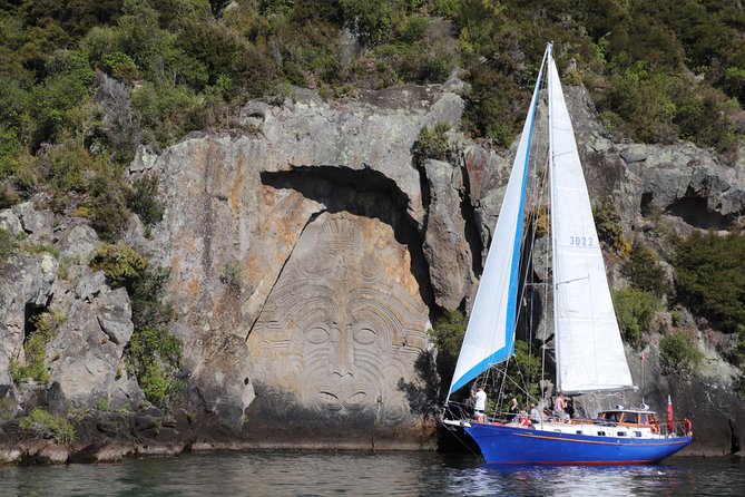 Maori Rock Carvings - Taupo Sailing Adventures - Kindred Spirit - Meeting and Check-in Details