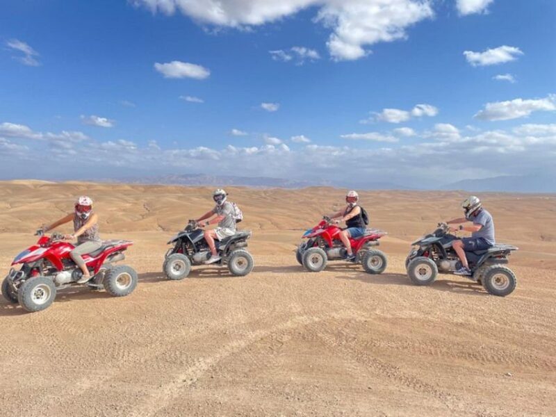 Marrakech: 1h Quad Bike Dinner &Show Sunset on Agafay Desert - Thrilling Desert Escapade