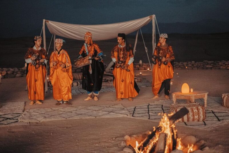 Marrakech: Agafay Desert Dinner With a Show and Transfers - Itinerary and Transportation