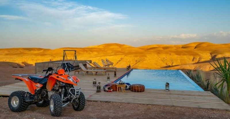 Marrakech: Agafay Desert Quad Biking Tour With Dinner & Show - Conquering Rolling Dunes With Photo Stops