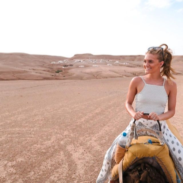 Marrakech: Agafay Desert Quad & Camel Rides With Dinner Show - Camel Ride at Sunset