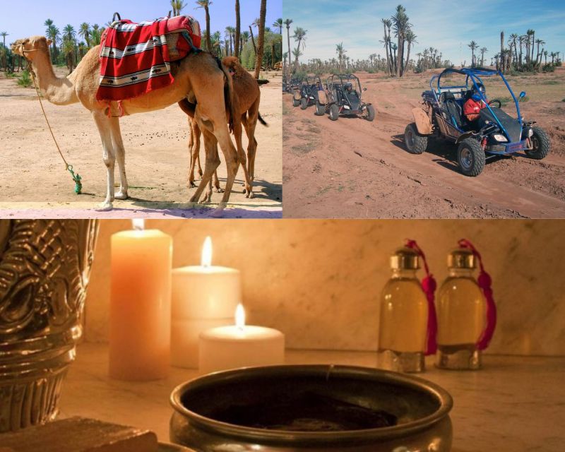 Marrakech: Half-Day Tour With Buggy Ride, Camel Ride and Spa - Itinerary Highlights