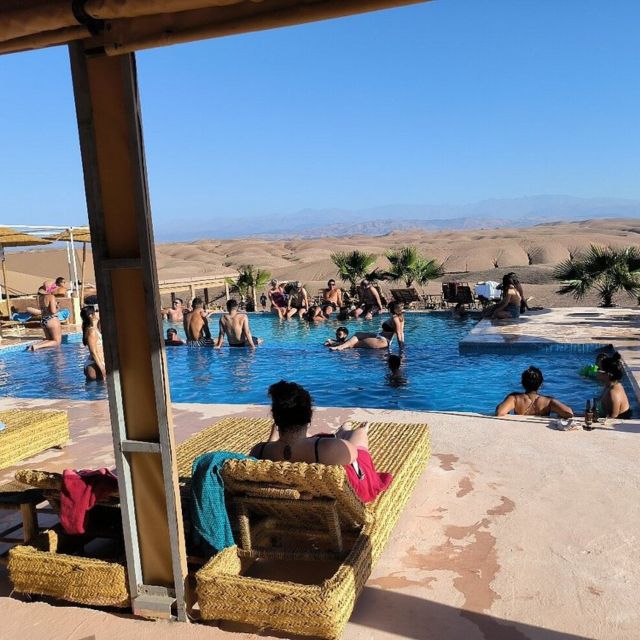 Marrakech: Luxury Desert Safari, Quad Camel Dinner Show Pool - Traditional Moroccan Dinner