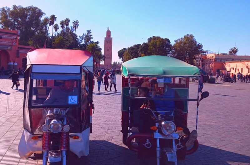 Marrakech Tuktuk+Guide+Bahia Palace+Madrassa+ Souks - Highlights of the Tour