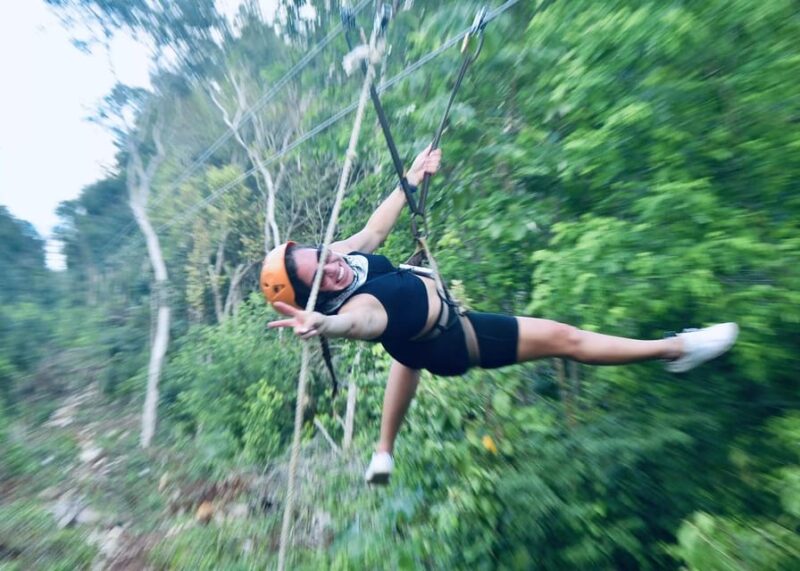 Maya Adrenaline: Horse, Quad, Ziplines, Rappel & Cenote - Zip Line Thrills