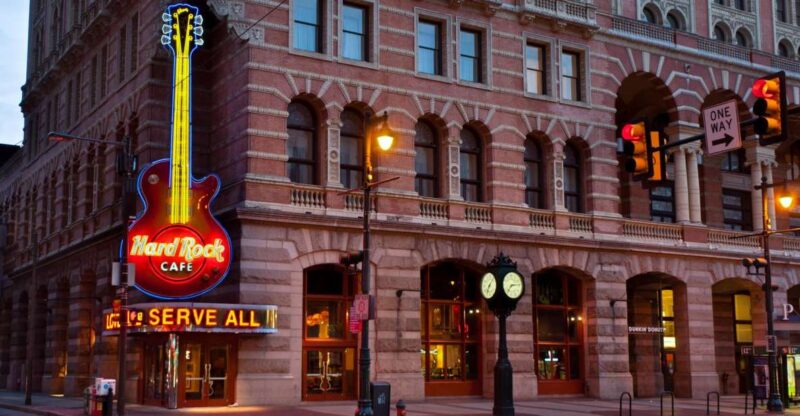 Meal at the Hard Rock Cafe Philadelphia - Electric Rock Menu