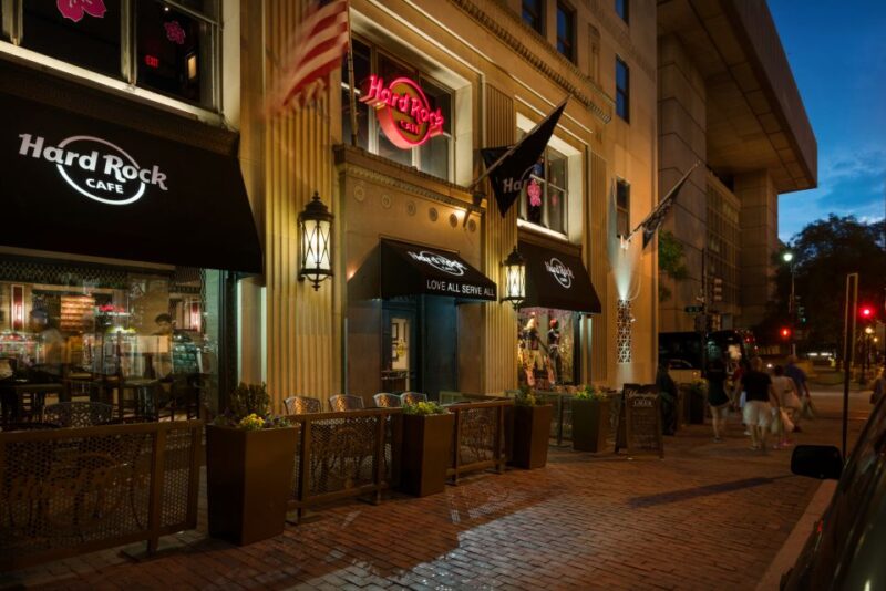 Meal at the Hard Rock Cafe Washington DC - Acoustic Rock Menu