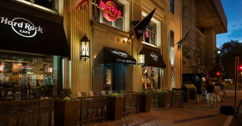 Meal at the Hard Rock Cafe Washington DC - Electric Rock Menu