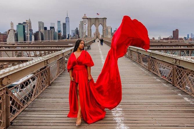 Memorable Photoshoot in a Handmade Flying Dress Around NYC - Preparing for the Photoshoot