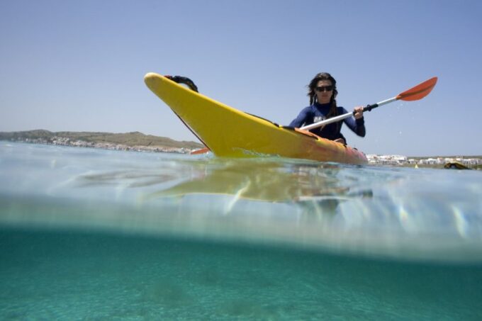 Menorca: Kayak and Marine Reserve Snorkeling Adventure - Kayaking Along the Cliffs