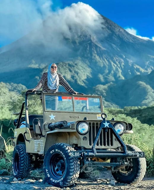 Merapi Volcano Sunrise With 4wd Jeep and Step on Cold Lava - Pickup and Travel
