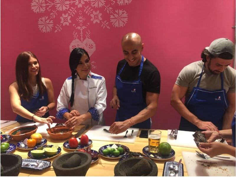 Mexico City: Mexican Salsas Cooking Class and Market Tour - Exploring Mercado De Medellin