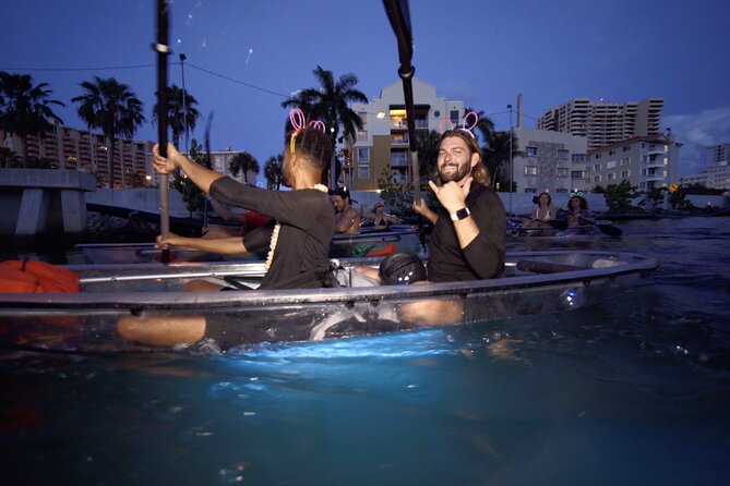 Miami Beach: Neon Nights CLEAR Kayak Tour With Champagne Toast - Tour Details