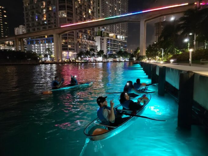 Miami: Guided LED-LIT Kayak Night Tour With Drinks - Cancellation and Payment