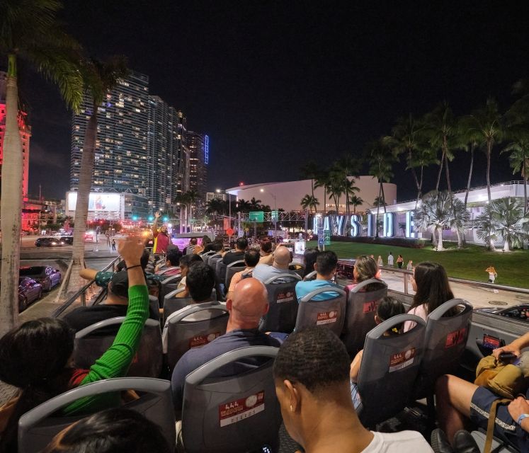 Miami: Open-Top Bus Sightseeing Night Tour With Live Guide - Booking Options