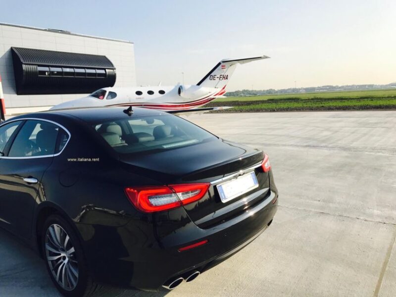 MILAN - ORIO AL SERIO BGY Airport Transfer Luxury: MASERATI - Professional Drivers and Identification