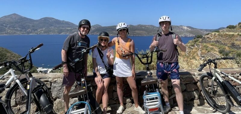 Milos: Half Day Electric Bike Tour With Sarakiniko Beach - Enjoy Sarakiniko Beach