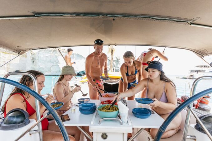 Milos: Kleftiko Cruise With Meal, Drinks and Photos at Sykia - Flexible Cancellation Policy