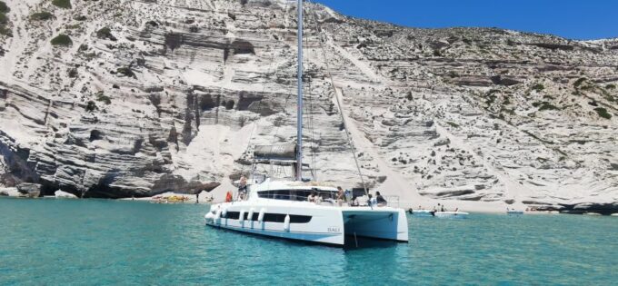 Milos: Kleftiko & Poliegos Catamaran Trip With Meal & Drinks - Frequently Asked Questions