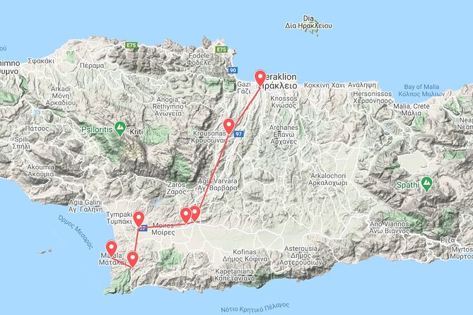 Minoan Luxuries: Ancient Palaces, Messara Wine Routes & Matala - Private Expert Guide Insights