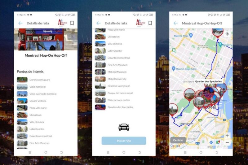 Montreal Self-Guided Tour App - Multilingual Audioguide - App Languages and Features