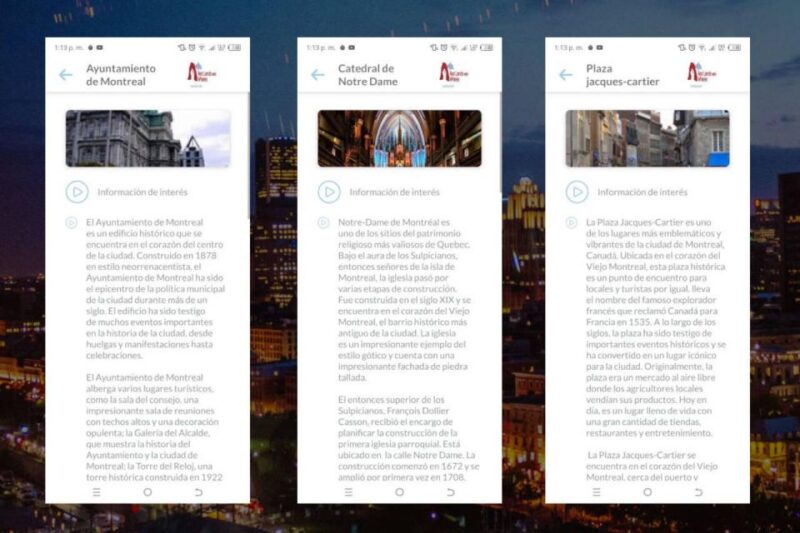 Montreal Self-Guided Tour App - Multilingual Audioguide - Download and Access