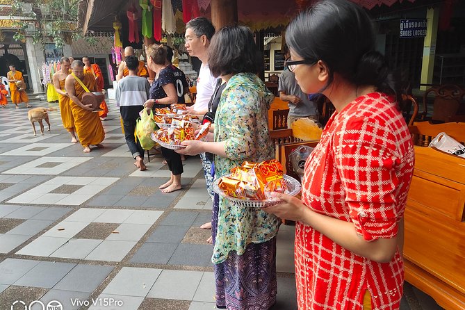 Morning Alms to Monks, Doi Suthep Temple, Hidden Temple & Chiang Mai City Views. - Morning Alms to Monks