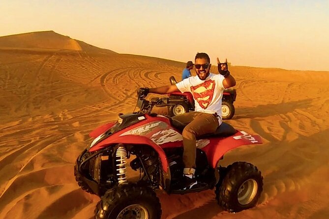 Morning Desert Safari With Quad Bike, Camel Ride & Sandboarding - Adrenaline-Pumping Sand Boarding