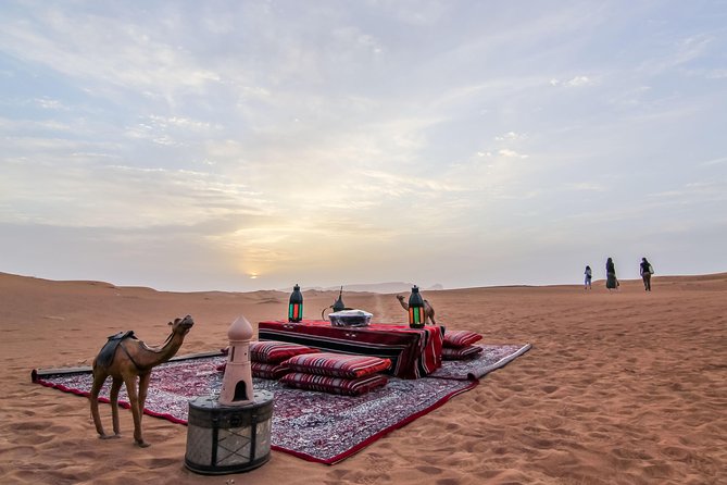 Morning Dubai Desert Safari With Camel Ride & Sand Boarding - Relishing Shisha Pipe at the Camp