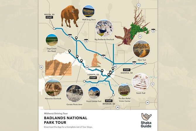 Mount Rushmore, Theodore Roosevelt and Badlands Audio Tour Guide - Starting Locations for Your Adventure